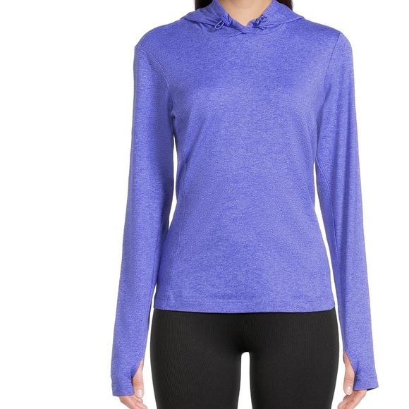 Avia Tops - Avia Women's Performance Tee with Hood and Long Sleeves XS